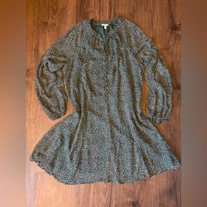 Joie Green and White Midi Dress